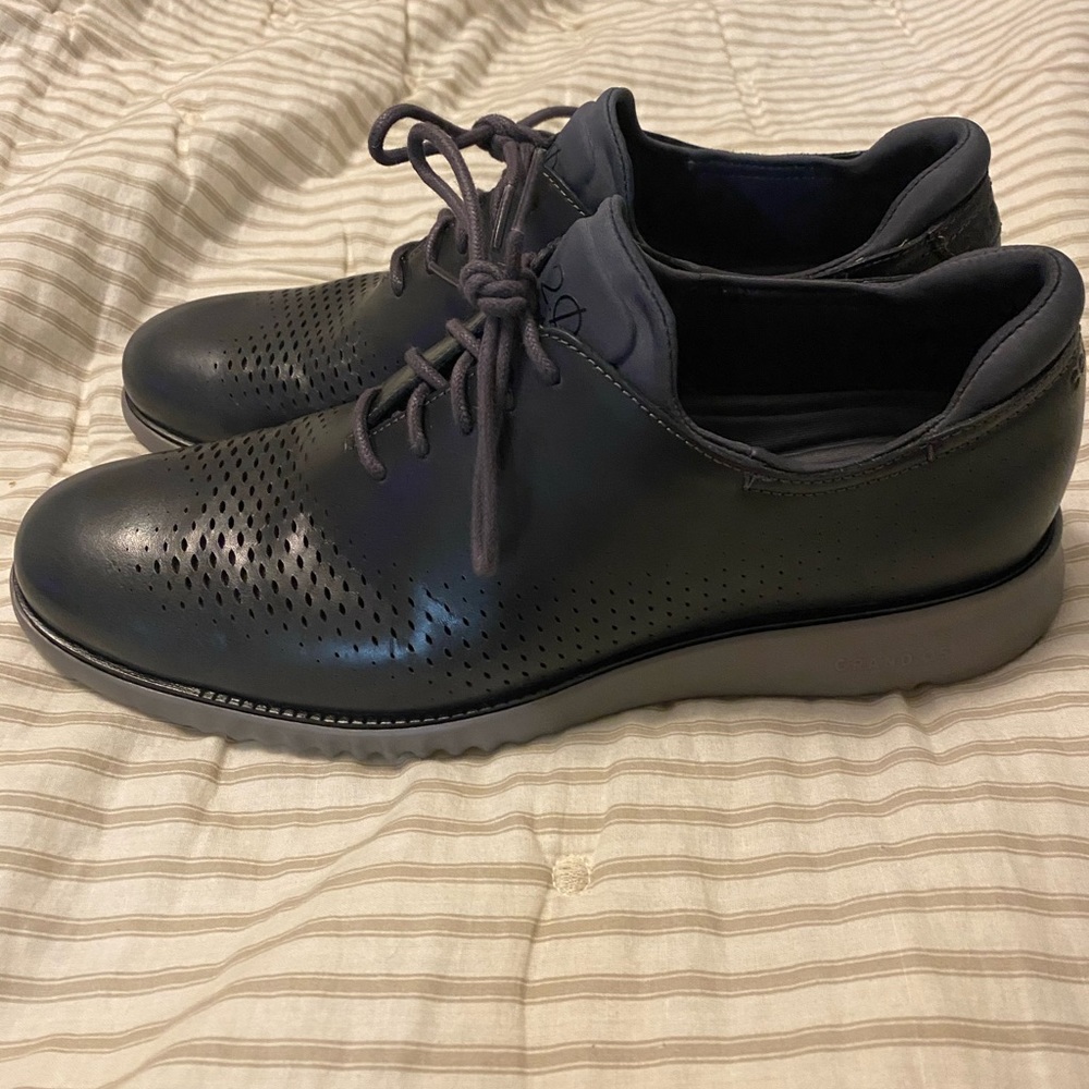 2.ZERØGRAND Lined Laser Wingtip Oxford